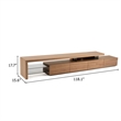 Jonae TV Stand Media Center-118 Inch Walnut Brown-2 Shelves-4 Drawers