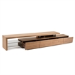 Jonae TV Stand Media Center-118 Inch Walnut Brown-2 Shelves-4 Drawers