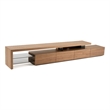 Jonae TV Stand Media Center-118 Inch Walnut Brown-2 Shelves-4 Drawers
