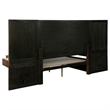 Reon Queen Wall Panel Storage Bed Set with Nightstands-Ash Brown Wood