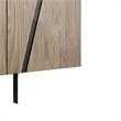 Cid Monc Sideboard Buffet-75 Inch-Walnut Veneer-4 Doors w Black Inlay Accents