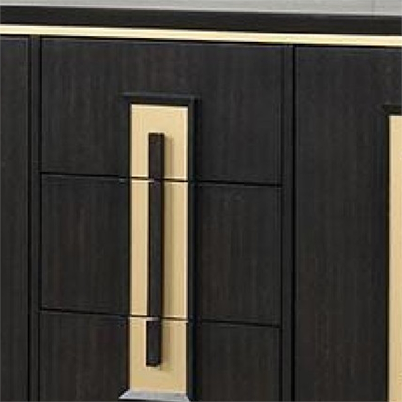 Yada Sideboard Buffet Server-Espresso Brown Wood-3 Drawers 2 Doors-60 Inch