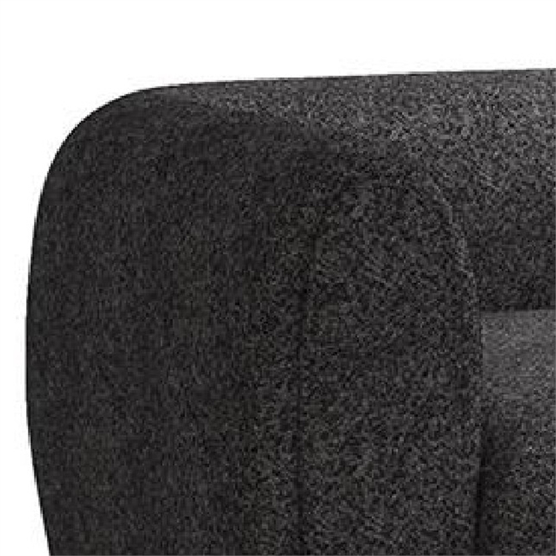 Dly Sofa Chair-Black Boucle-Wood Frame Tuxedo-Inspired Design
