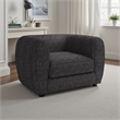 Dly Sofa Chair-Black Boucle-Wood Frame Tuxedo-Inspired Design