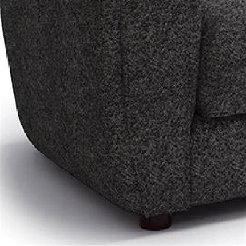 Dly Sofa Chair-Black Boucle-Wood Frame Tuxedo-Inspired Design