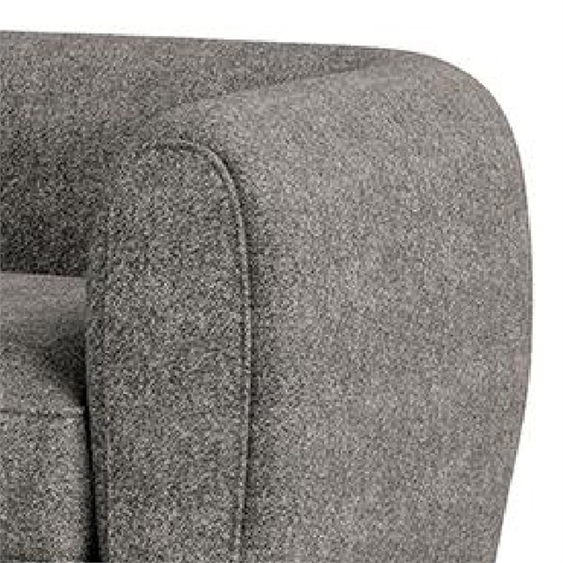 Dly Sofa Chair-Charcoal Gray Boucle-Black Wood-Tuxedo-Inspired Design