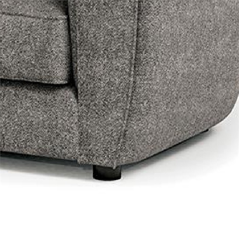 Dly Sofa Chair-Charcoal Gray Boucle-Black Wood-Tuxedo-Inspired Design