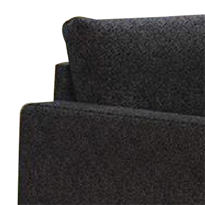 Remy Loveseat-Black Boucle-Bench-Style Seating-Gold Legs-63 Inch