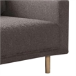 Remy Loveseat-Charcoal Gray Boucle-Gold Solid Wood Frame-63 Inch