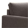 Remy Loveseat-Charcoal Gray Boucle-Gold Solid Wood Frame-63 Inch