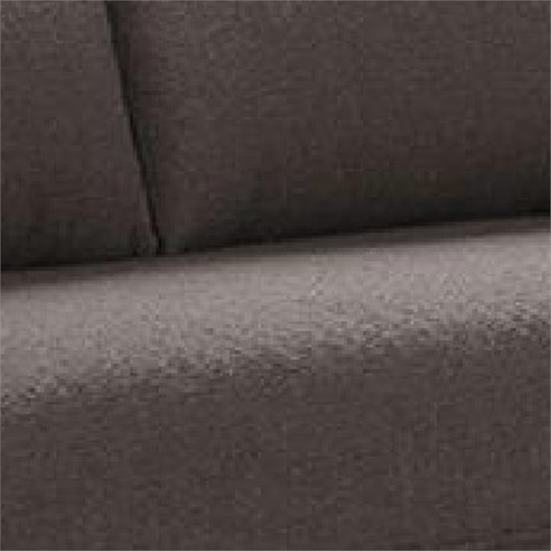 Remy Loveseat-Charcoal Gray Boucle-Gold Solid Wood Frame-63 Inch