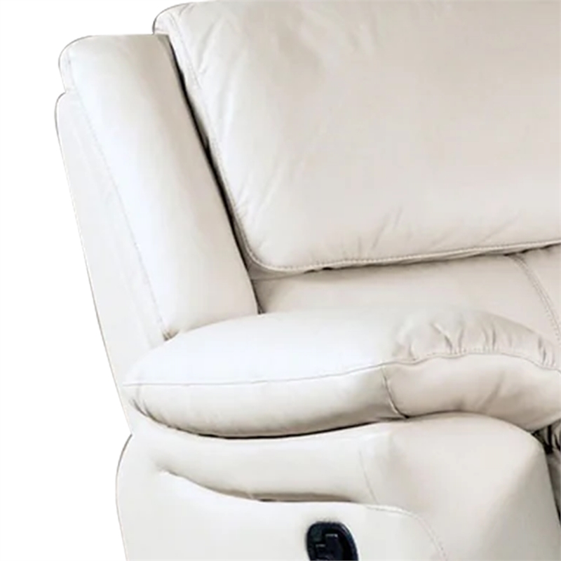 Larus Manual Loveseat-Leather Match-Pillow Top Arms-60 Inch