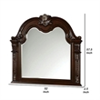 Kera Vanity Dresser Mirror-Vintage Camelback Design-Cherry Brown