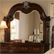 Kera Vanity Dresser Mirror-Vintage Camelback Design-Cherry Brown