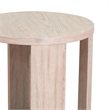 Cony Round End Table-Natural Oak Brown Wood-Caster Wheels-24 Inch