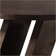 Hols Dining Table-54 Inch Espresso Brown Wood Top-Angled Pedestal Legs