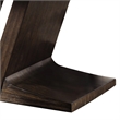 Hols Dining Table-54 Inch Espresso Brown Wood Top-Angled Pedestal Legs