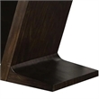 Hols Dining Table-72 Inch Espresso Brown Wood Top-Angled Pedestal Legs