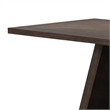 Hols Dining Table-72 Inch Espresso Brown Wood Top-Angled Pedestal Legs