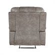 Erron Manual Reclining Chair-Gray Brown Microfiber-Foam Cushions