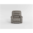 Erron Manual Reclining Chair-Gray Brown Microfiber-Foam Cushions