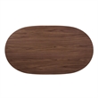 Lexy 5pc Dining Table and 4 Chair Set-Beige Boucle Seats-Walnut Brown