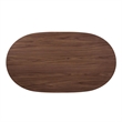 Lexy 5pc Dining Table and 4 Chair Set-Beige Boucle Seats-Walnut Brown