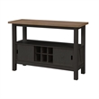 Riby Sideboard Buffet Server Cabinet-Wine Racks-2 Doors-Black 52 Inch