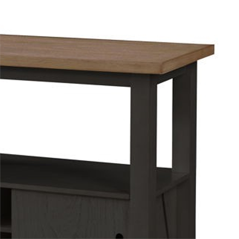 Riby Sideboard Buffet Server Cabinet-Wine Racks-2 Doors-Black 52 Inch