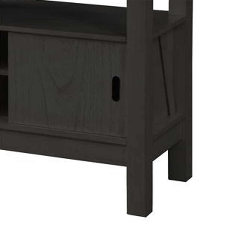 Riby Sideboard Buffet Server Cabinet-Wine Racks-2 Doors-Black 52 Inch