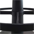 Gevy Counter Height Stool-Round Black Leather Seat with Iron Base