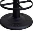 Gevy Counter Height Stool-Round Black Leather Seat with Iron Base