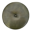 Gevy Counter Height Stool-Round Green Leather Seat with Black Iron Base