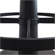Gevy Counter Height Stool-Round Green Leather Seat with Black Iron Base