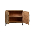 Osin Accent Buffet Cabinet-Woven Door Front-41 Inch Natural Brown