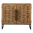 Osin Accent Buffet Cabinet-Woven Door Front-41 Inch Natural Brown