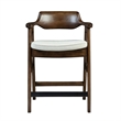 Zsy Counter Stool Chair-Open Back-Java Brown Birch Wood-Sand White