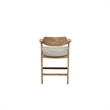 Zsy Counter Stool Chair-Open Back Natural Brown Birch Wood-Anew Gray