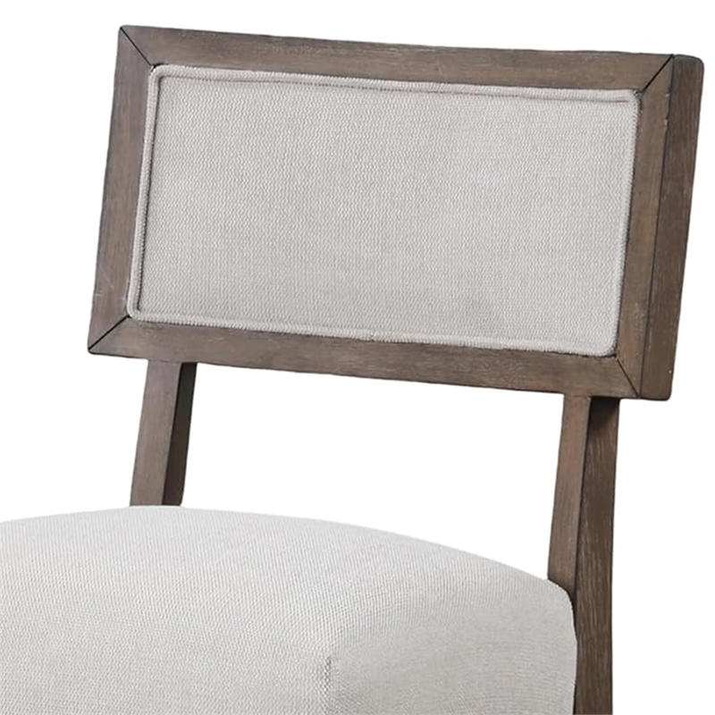 Asten Counter Stool Chair Set of 2-Dark Walnut Brown-Gray Seat