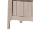 Vasu Nightstand-2 Drawers-White Wash Solid Rubberwood-21 Inch