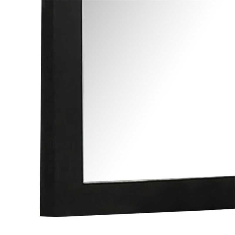 Yoki 41 Inch Dresser Mirror-Modern Glam Black with Gold Acrylic Accents