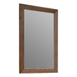 Roma Dresser Mirror-39 Inch Rectangular Frame-Walnut Brown Solid Wood