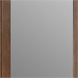 Roma Dresser Mirror-39 Inch Rectangular Frame-Walnut Brown Solid Wood
