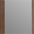 Roma Dresser Mirror-39 Inch Rectangular Frame-Walnut Brown Solid Wood