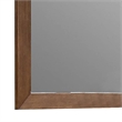 Roma Dresser Mirror-39 Inch Rectangular Frame-Walnut Brown Solid Wood