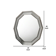 Cyl Vanity Dresser Mirror-Geometric Metallic Gray Backlit LED Frame