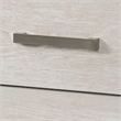 Kexa Nightstand-USB and LED-2 Drawers Chrome Handles-Light Gray