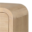 Rexa Nightstand with 1 Drawer-Metal Finger Pulls-Natural Oak Brown
