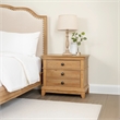 Lexa Nightstand with 3 Drawers-Farmhouse Natural Oak Brown
