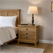 Lexa Nightstand with 3 Drawers-Farmhouse Natural Oak Brown